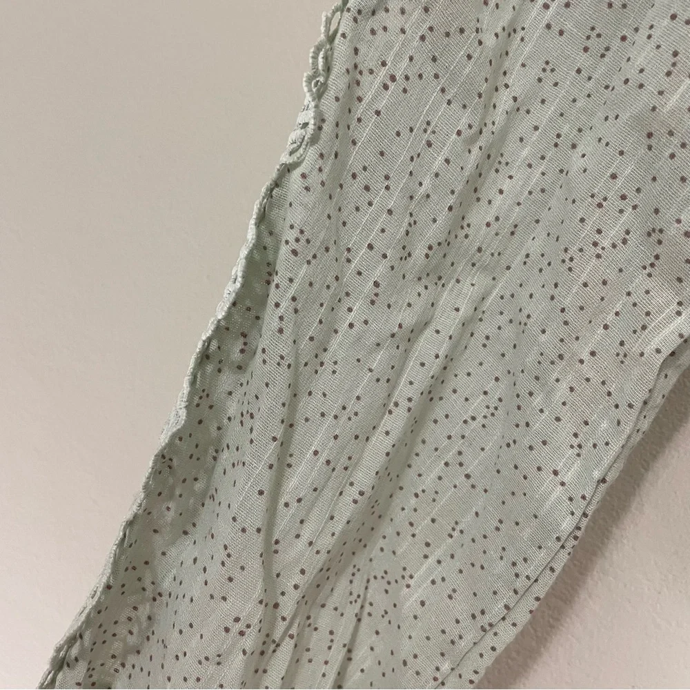 Mine Light/Mint Green Lace Long Sleeve Size S